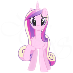 Size: 2500x2500 | Tagged: dead source, safe, artist:navitaserussirus, imported from derpibooru, princess cadance, alicorn, pony, female, lightly watermarked, looking at you, mare, one hoof raised, raised hoof, simple background, solo, vector, watermark, white background