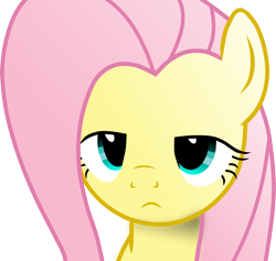 Size: 2890x2742 | Tagged: safe, artist:facelesssoles, imported from derpibooru, fluttershy, face, female, frown, high res, simple background, solo, transparent background, unamused, vector