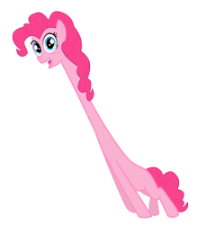 Size: 950x1036 | Tagged: safe, artist:bluefluffydinosaur, imported from derpibooru, pinkie pie, female, long neck, simple background, solo, transparent background, vector