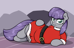 Size: 2000x1301 | Tagged: safe, artist:graphene, imported from derpibooru, maud pie, christmas, chubby, clothes, female, solo