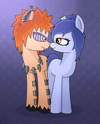 Size: 500x622 | Tagged: safe, artist:mixkitty, imported from derpibooru, pony, akatsuki, duo, konan, naruto, pain, pain (naruto), ponified