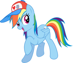 Size: 8000x6905 | Tagged: safe, artist:slb94, imported from derpibooru, rainbow dash, absurd resolution, baseball cap, female, hat, simple background, solo, transparent background, vector