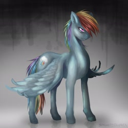 Size: 2048x2048 | Tagged: dead source, safe, artist:spaghettidolphin, imported from derpibooru, rainbow dash, discorded, female, solo