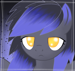 Size: 1079x1024 | Tagged: safe, artist:divergentassailant, imported from derpibooru, oc, oc only, oc:deft serenity, pegasus, pony, frown, portrait, sleepy, solo