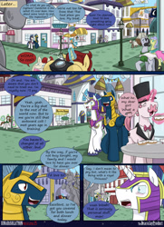 Size: 1950x2700 | Tagged: safe, artist:dracojayproduct, imported from derpibooru, shining armor, oc, oc:pierson, pony, comic:lunar isolation, canterlot, comic, royal guard