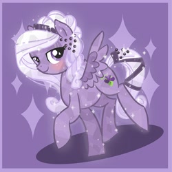 Size: 630x630 | Tagged: safe, artist:parfywarfy, imported from derpibooru, oc, oc only, pegasus, pony, crystallized, solo