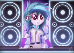 Size: 1175x851 | Tagged: safe, artist:vipeydashie, imported from derpibooru, dj pon-3, vinyl scratch, equestria girls, female, solo