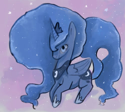 Size: 1000x900 | Tagged: safe, artist:staticdragon1, imported from derpibooru, princess luna, afro, ethereal mane, female, solo, starry mane