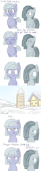 Size: 657x2700 | Tagged: safe, artist:speccysy, imported from derpibooru, limestone pie, marble pie, ask the pie sisters, ask, comic, rock farm, snow, tumblr, winter