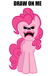 Size: 439x600 | Tagged: safe, imported from derpibooru, pinkie pie, draw on me, exploitable meme, female, he-man, meme, skeletor, solo