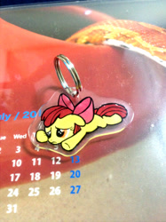 Size: 452x603 | Tagged: safe, imported from derpibooru, apple bloom, 2chan, female, futaba, keychain, solo