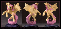 Size: 1024x493 | Tagged: safe, artist:emilysculpts, imported from derpibooru, fluttershy, flutterbat, irl, photo, sculpture