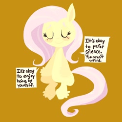 Size: 1280x1280 | Tagged: safe, artist:supernoncutie, imported from derpibooru, fluttershy, dialogue, female, motivational, solo