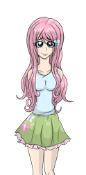 Size: 1670x3373 | Tagged: safe, artist:gerardwei, imported from derpibooru, fluttershy, human, female, humanized, light skin, solo