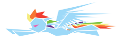 Size: 6000x2000 | Tagged: safe, artist:flamevulture17, imported from derpibooru, rainbow dash, pegasus, pony, angular, female, flying, minimalist, solo