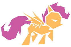 Size: 9000x6000 | Tagged: safe, artist:flamevulture17, imported from derpibooru, scootaloo, pegasus, pony, absurd resolution, angular, female, minimalist, solo