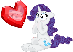 Size: 5000x3541 | Tagged: safe, artist:archive-alicorn, artist:kp-shadowsquirrel, artist:spier17, imported from derpibooru, rarity, absurd resolution, female, fire ruby, heart, hearts and hooves day, solo, valentine's day