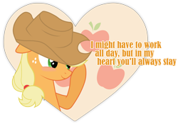 Size: 8476x5920 | Tagged: safe, artist:jennieoo, imported from derpibooru, applejack, absurd resolution, blushing, cutie mark, female, heart, hearts and hooves day, show accurate, simple background, solo, transparent background, valentine, valentine's day, vector