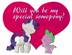 Size: 2300x1750 | Tagged: safe, artist:chibi-pets, imported from derpibooru, rarity, spike, female, heart, hearts and hooves day, male, shipping, sparity, straight, style emulation, valentine, valentine's day