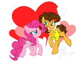 Size: 1158x928 | Tagged: safe, artist:suzuii, imported from derpibooru, cheese sandwich, pinkie pie, cheesepie, female, hearts and hooves day, male, shipping, straight, valentine, valentine's day