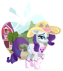 Size: 1509x1710 | Tagged: safe, artist:nabbiekitty, imported from derpibooru, rarity, female, rhinestone rarihick, solo, sweet apple acres