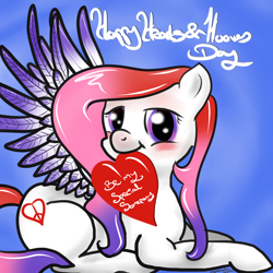 Size: 5000x5000 | Tagged: safe, artist:thegreatloofa, imported from derpibooru, oc, oc only, absurd resolution, bella, heart, hearts and hooves day, solo, valentine, valentine's day