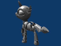 Size: 800x600 | Tagged: safe, imported from derpibooru, robot, unicorn, 3d, creepy, solo, wip
