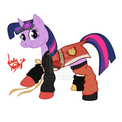 Size: 894x894 | Tagged: safe, artist:ladynanaki, imported from derpibooru, twilight sparkle, clothes, costume, female, rita mordio, solo, tales of series, tales of vesperia