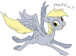 Size: 504x373 | Tagged: safe, artist:pasikon, imported from derpibooru, derpy hooves, pegasus, pony, female, mare, pixiv, solo