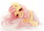 Size: 629x441 | Tagged: safe, artist:pasikon, imported from derpibooru, fluttershy, pony, beautiful, bed, bed mane, bedroom eyes, blushing, female, looking at you, mare, on side, pixiv, side, smiling, solo