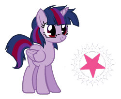 Size: 722x592 | Tagged: safe, artist:celinesparkle, imported from derpibooru, twilight sparkle, alicorn, demon, pony, black butler, crossover, female, glasses, mare, sebastian, simple background, solo, transparent background, twilight sparkle (alicorn)