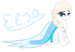 Size: 722x506 | Tagged: safe, artist:katze2012, imported from derpibooru, pony, elsa, frozen (movie), ponified, simple background, solo, transparent background