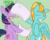 Size: 600x485 | Tagged: safe, artist:askincompetentlightningdust, artist:ralek, imported from derpibooru, lightning dust, twilight sparkle, alicorn, pegasus, pony, animated, cute, dustabetes, eyes closed, female, gif, gritted teeth, mare, open mouth, pillow fight, seizure warning, team fortress 2, tumblr, twiabetes, twilight sparkle (alicorn), wink