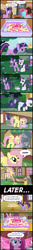 Size: 660x4991 | Tagged: safe, artist:kturtle, imported from derpibooru, screencap, cup cake, fluttershy, pinkie pie, rarity, twilight sparkle, party of one, birthday, cake, comic, dialogue, hapvw mnulh milnum nim, hub logo, hubble, illegible, pinkamena diane pie, the hub, writing