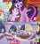 Size: 618x692 | Tagged: safe, edit, edited screencap, imported from derpibooru, screencap, apple bloom, applejack, diamond tiara, fluttershy, lotus blossom, pinkie pie, rarity, scootaloo, silver spoon, spike, twilight sparkle, alicorn, pony, twilight time, all new, butt, comparison, conspiracy, female, filly, hub logo, mare, plot, tail, twilight sparkle (alicorn)