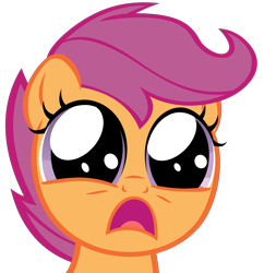 Size: 5800x6000 | Tagged: safe, artist:magister39, imported from derpibooru, scootaloo, pegasus, pony, twilight time, absurd resolution, cute, cutealoo, female, filly, head only, sad eyes, simple background, solo, transparent background, vector