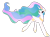 Size: 1041x768 | Tagged: safe, artist:london13ridges, imported from derpibooru, princess celestia, female, looking right, smiling, solo