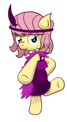 Size: 544x989 | Tagged: safe, artist:schizophrenicghost, imported from derpibooru, fluttershy, pony, bipedal, clothes, dress, female, flapper, solo