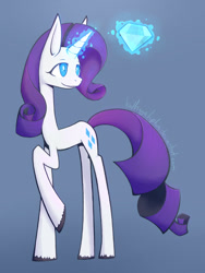 Size: 750x995 | Tagged: safe, artist:kathyatipton, imported from derpibooru, rarity, female, gem, magic, solo