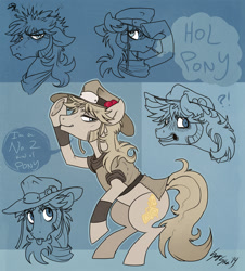 Size: 1100x1216 | Tagged: safe, artist:serge-stiles, imported from derpibooru, earth pony, pony, angry, cigarette, emperor (stand), happy, hat, hol horse, jojo's bizarre adventure, leg warmers, male, ponified, sideburns, solo, stallion, stardust crusaders, the emperor, tongue out