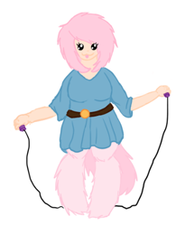 Size: 450x550 | Tagged: artist needed, safe, imported from derpibooru, oc, oc only, satyr, jump rope, offspring, parent:oc:fluffle puff, solo