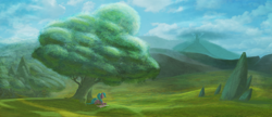 Size: 1024x442 | Tagged: safe, artist:zookz25, imported from derpibooru, oc, oc only, old version, scenery, solo, tree