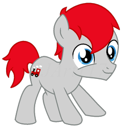 Size: 862x894 | Tagged: safe, imported from derpibooru, background pony, blue eyes, foal, ms paint, playful, scary, solo, train, train tracks (g4)