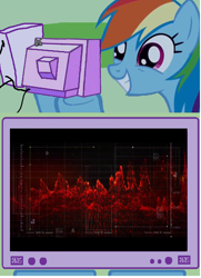 Size: 748x1032 | Tagged: safe, imported from derpibooru, rainbow dash, exploitable meme, godzilla (series), godzilla 2014, meme, obligatory pony, soundgraph, tv meme