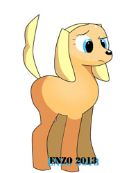 Size: 546x723 | Tagged: safe, imported from derpibooru, oc, oc only, pony, blank flank, brandy & mr. whiskers, brandy (brandy and mr whiskers), brandy and mr whiskers, brandy harrington, creepy, cute, disney, hooves, ponified, solo, weird