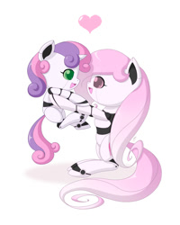 Size: 1200x1500 | Tagged: safe, artist:jdan-s, imported from derpibooru, oc, oc only, oc:cyberia heart, original species, pony, robot, robot pony, unicorn, friendship is witchcraft, female, filly, foal, heart, hooves, horn, mare, open mouth, sweetie bot