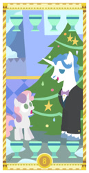 Size: 400x775 | Tagged: safe, artist:janeesper, imported from derpibooru, fancypants, sweetie belle, eight of cups, eight of hearts, tarot card