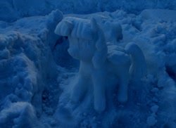 Size: 1024x745 | Tagged: safe, artist:mistresscloudberry, imported from derpibooru, twilight sparkle, alicorn, pony, female, irl, mare, photo, sculpture, snow, snow sculpture, snowpony, solo, traditional art, twilight sparkle (alicorn)