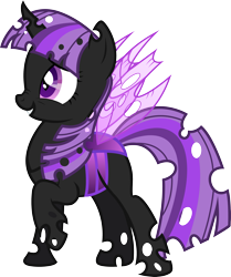 Size: 3123x3742 | Tagged: safe, artist:drakizora, imported from derpibooru, twilight sparkle, changeling, changelingified, female, mare, purple changeling, simple background, solo, species swap, transparent background, twilight sparkle (alicorn), twiling, vector