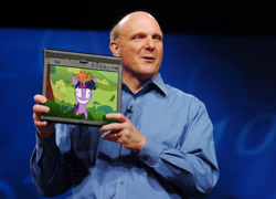 Size: 1800x1293 | Tagged: safe, imported from derpibooru, twilight sparkle, human, pony, unicorn, lesson zero, clothes, computer, female, irl, irl human, male, mare, photo, steve ballmer, twilight snapple, unicorn twilight